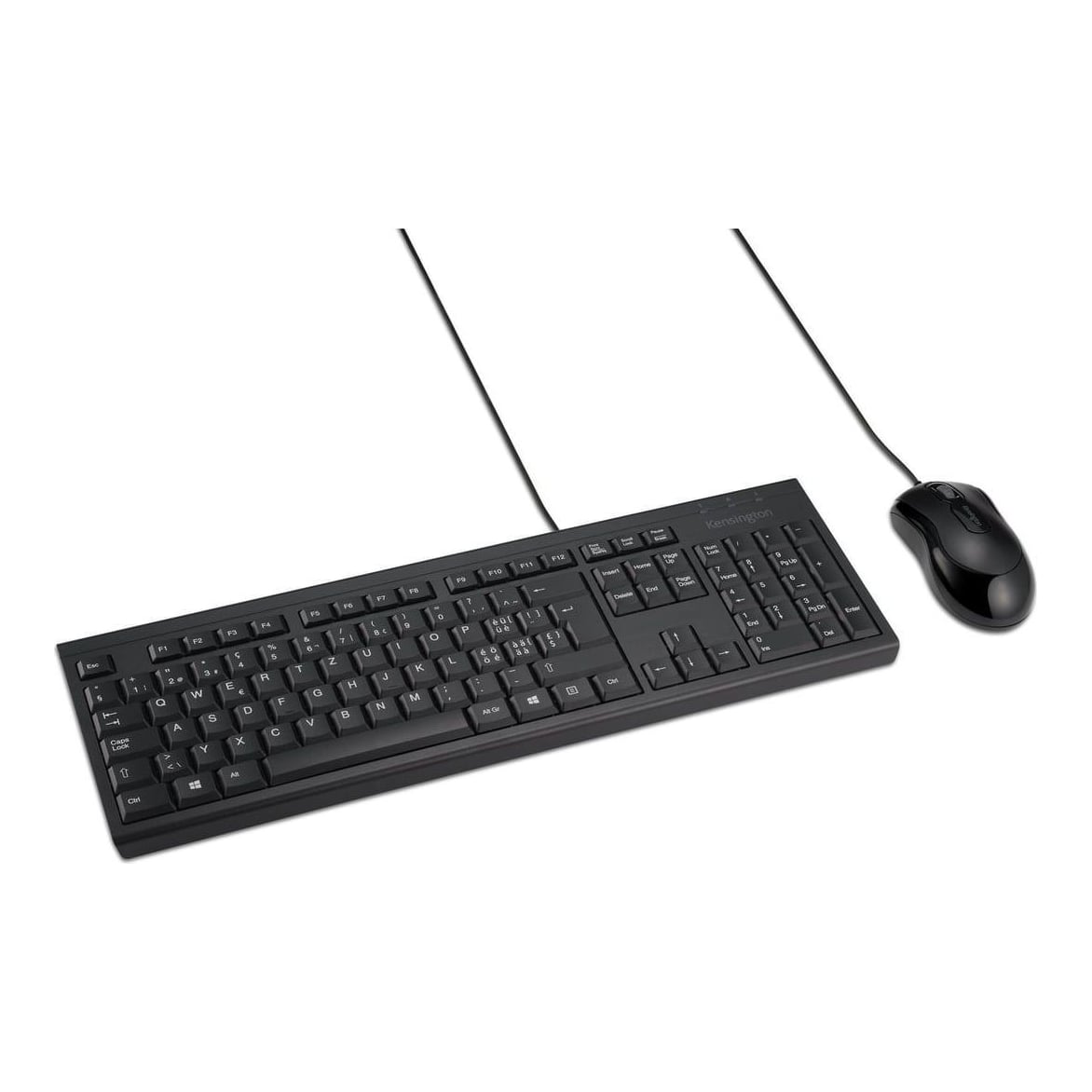 Kensington K75452CH, Wired, USB, Membrane, QWERTZ, Black, Mouse included