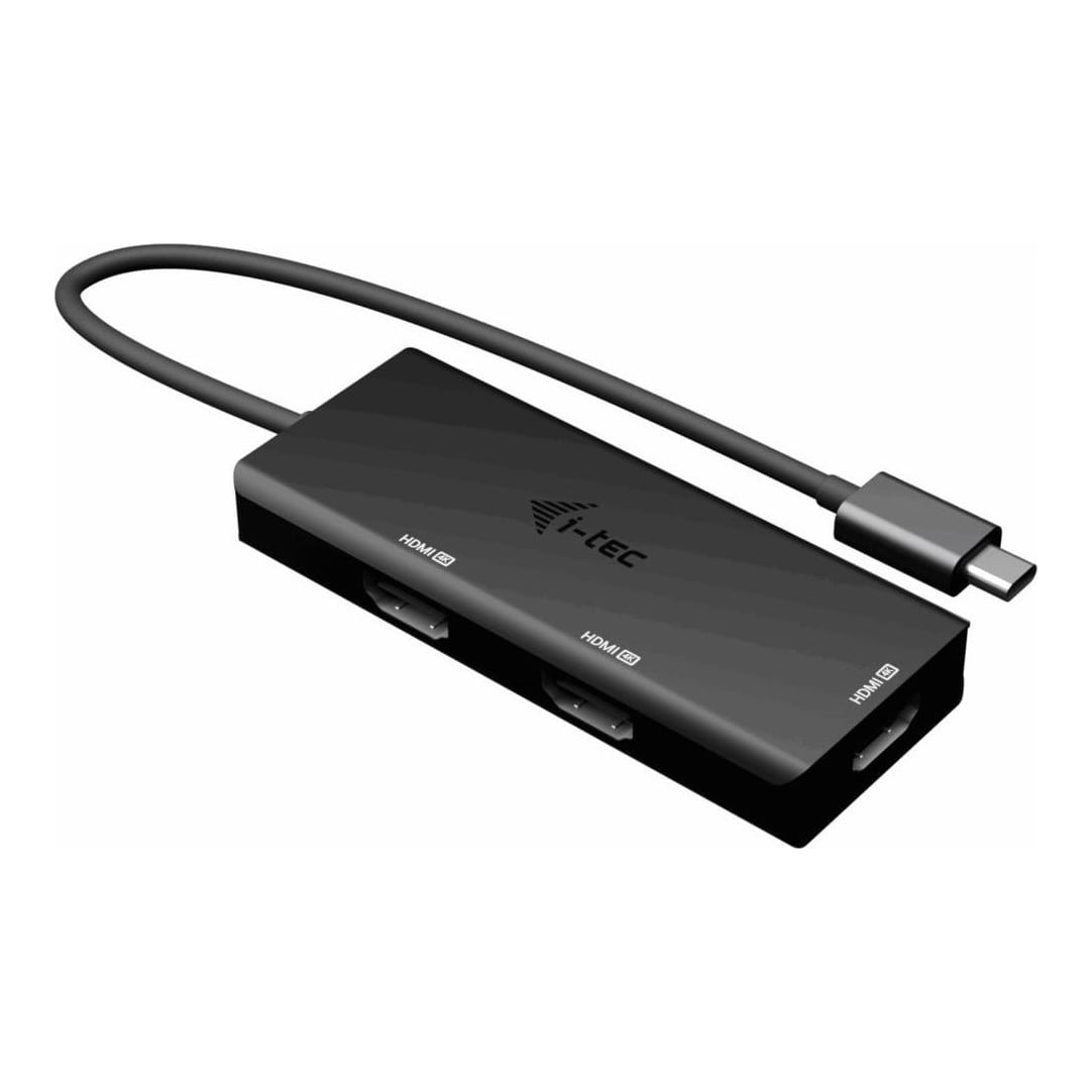 i-tec USB-C Triple 4K HDMI Video Adapter, Power Delivery 100W, 0.2 m, USB Type-C, 3 x HDMI, Male, Female, 3840 x 2160 pixels