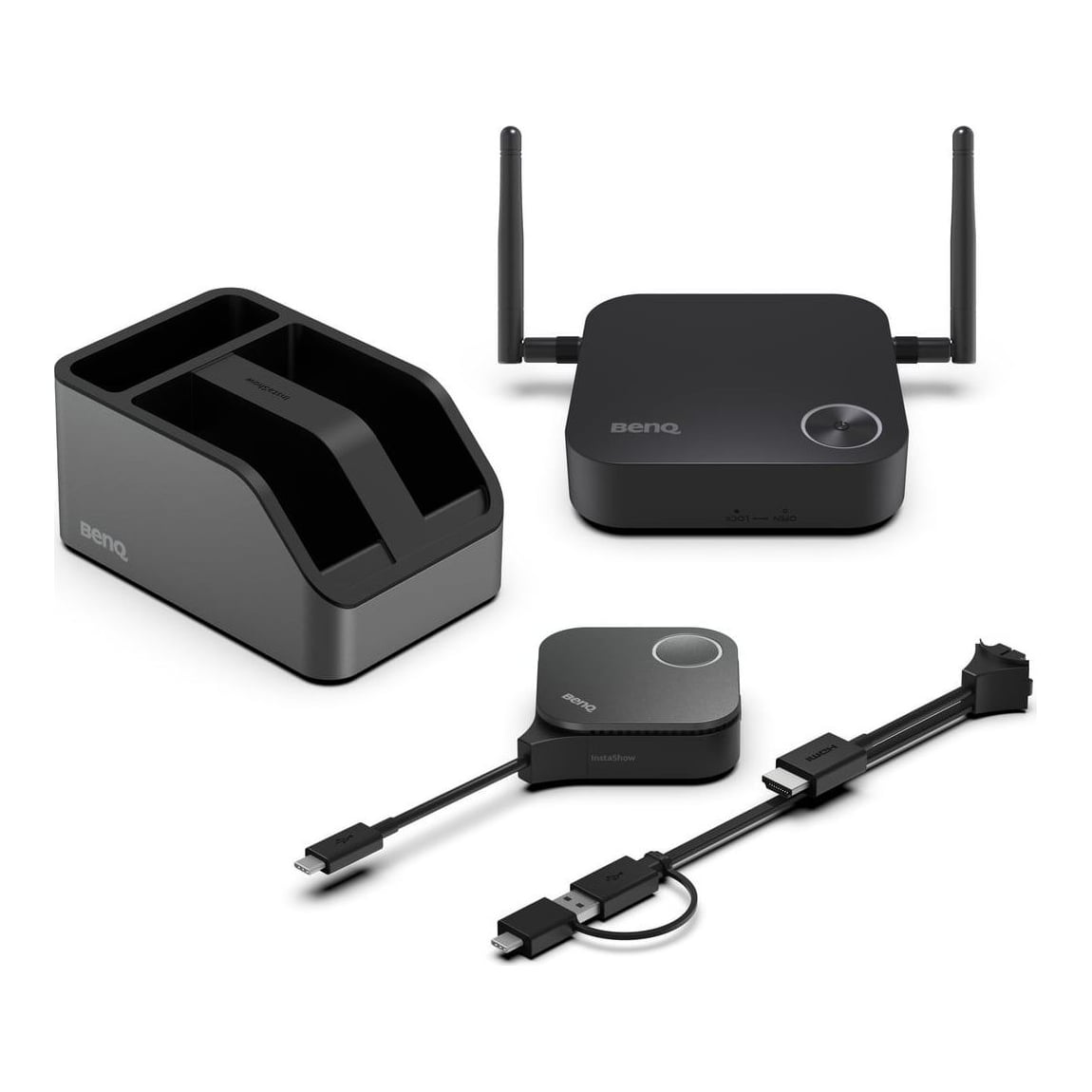 BenQ InstaShow WDC15 4K UHD Wireless Presentation System, Desktop, Black, Acrylonitrile butadiene styrene (ABS), Iron, Polycarbonate (PC), CVSS 4.0, 3840 x 2160, 2160p
