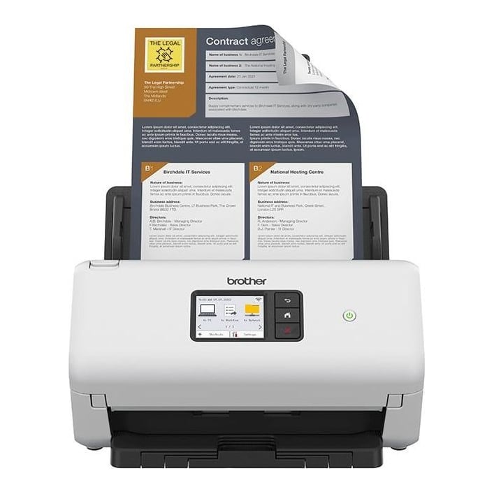 Brother ADS-4550W, 600 x 600 DPI, 48 bit, 24 bit, 8 bit, 35 ppm, 35 ppm