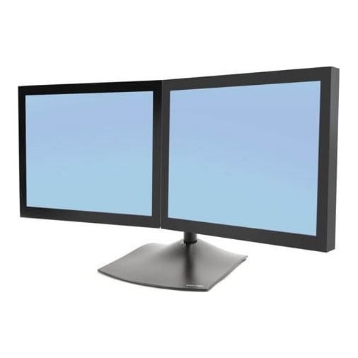 Ergotron DS Series DS100 Dual Monitor Desk Stand, Horizontal, 14 kg, 61 cm (24"), 75 x 75 mm, 100 x 100 mm, Black