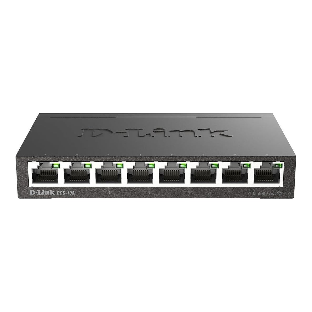 D-Link DGS-108, Unmanaged, L2, Gigabit Ethernet (10/100/1000), Full duplex
