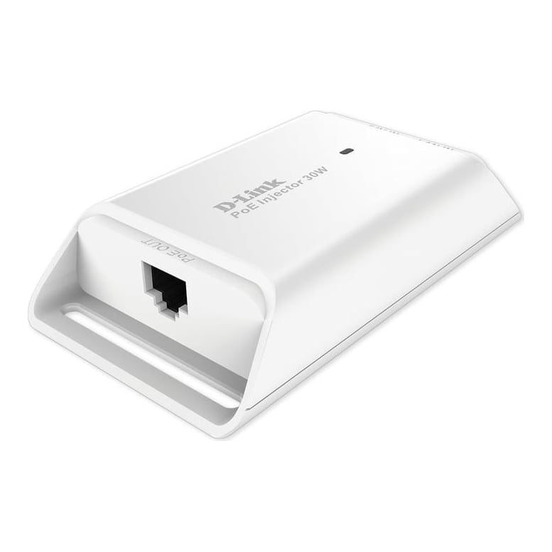 D-Link 1-Port Gigabit 30W PoE Injector, Fast Ethernet, Gigabit Ethernet, 10,100,1000 Mbit/s, 10/100/1000, IEEE 802.3, IEEE 802.3ab, IEEE 802.3af, IEEE 802.3at, IEEE 802.3u, White, 100 - 240 V