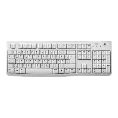 Logitech Keyboard K120 for Business, Full-size (100%), Wired, USB, QWERTZ, White