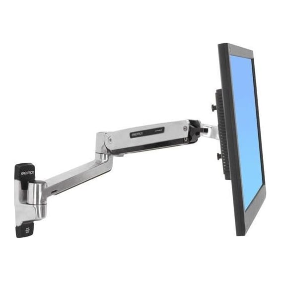 Ergotron LX Sit-Stand Wall Mount LCD Arm, 11.3 kg, 106.7 cm (42"), 75 x 75 mm, 200 x 100 mm, Stainless steel