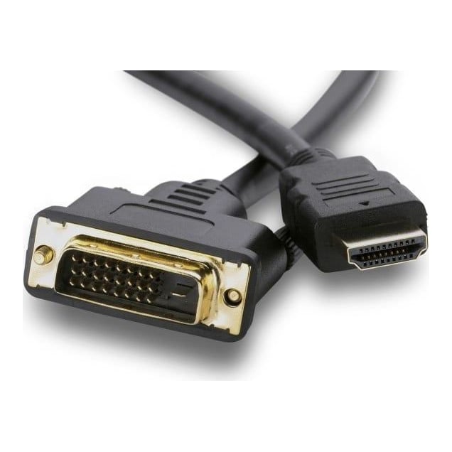 AG Neovo CB-01, 1.8 m, HDMI, DVI-D, Gold, 1920 x 1080 pixels, Black