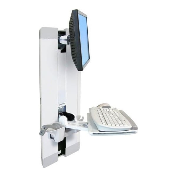 Ergotron StyleView Vertical Lift, Patient Room, 15 kg, 61 cm (24"), 75 x 75 mm, 100 x 100 mm, White