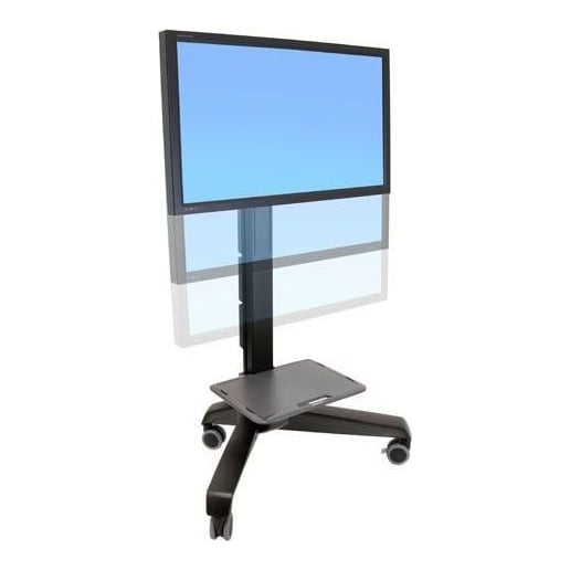 Ergotron Neo-Flex Mobile MediaCenter UHD, Multimedia cart, Black, Flat panel, 54.5 kg, 127 cm (50"), 177.8 cm (70")
