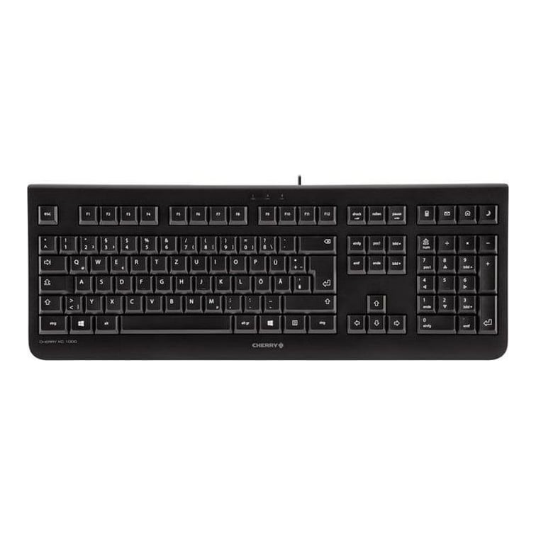 CHERRY KC 1000, Full-size (100%), Wired, USB, QWERTY, Black
