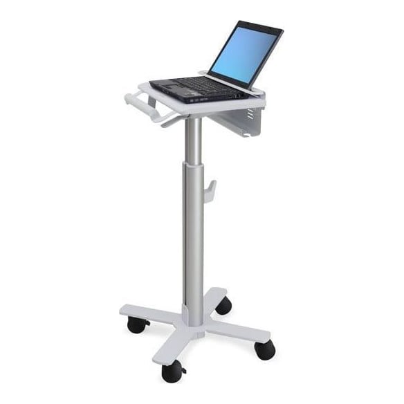 Ergotron StyleView Laptop Cart, SV10, Multimedia cart, Aluminium, White, Laptop, 4.5 kg, 43.2 cm (17"), 4 wheel(s)