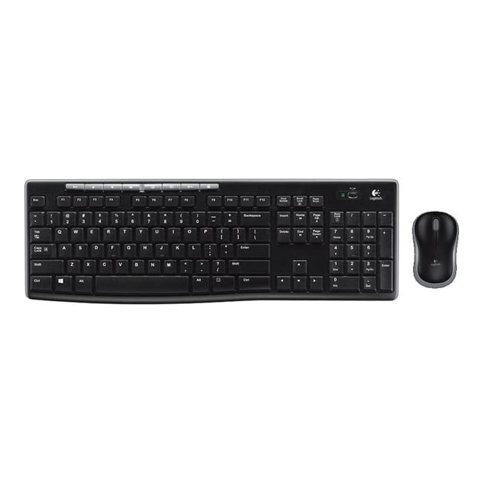 Logitech Wireless Combo MK270, Full-size (100%), Wireless, RF Wireless, QWERTZ, Black, Mouse included
