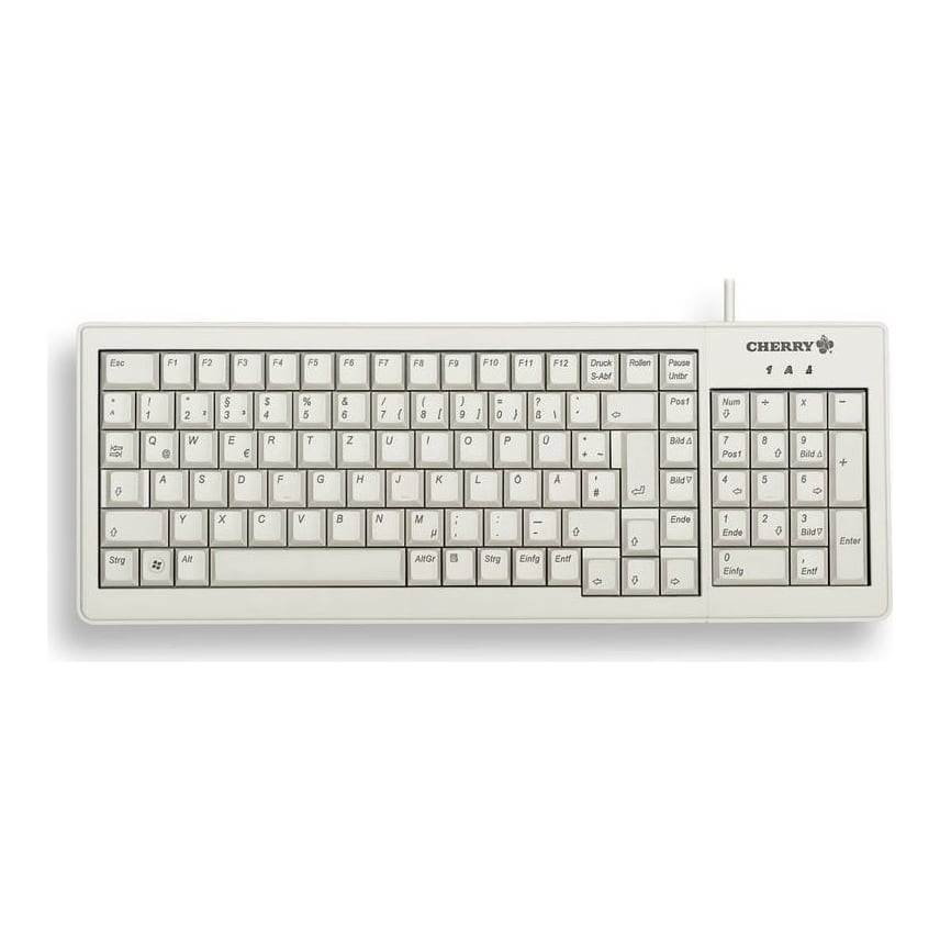 CHERRY XS G84-5200, Full-size (100%), Wired, USB + PS/2, Mechanical, AZERTY, Grey