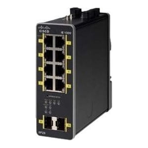 Cisco IE-1000-8P2S-LM, Managed, Gigabit Ethernet (10/100/1000), Full duplex, Power over Ethernet (PoE)