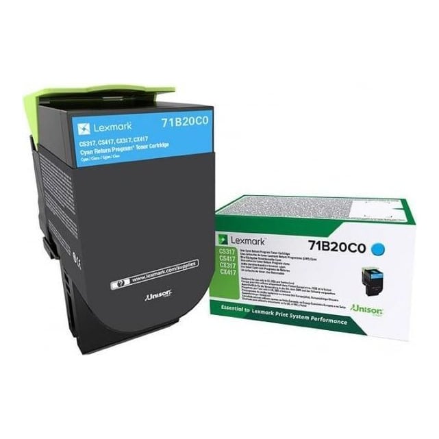 Lexmark 71B20C0, 2300 pages, Cyan, 1 pc(s)
