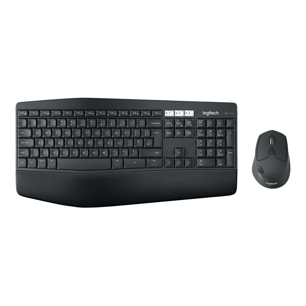 Logitech MK850 Performance, Full-size (100%), Wireless, RF Wireless + Bluetooth, QWERTY, Black, Mouse included
