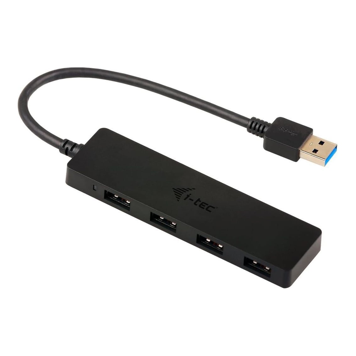 i-tec Advance USB 3.0 Slim Passive HUB 4 Port, USB 3.2 Gen 1 (3.1 Gen 1) Type-A, USB 3.2 Gen 1 (3.1 Gen 1) Type-A, 5000 Mbit/s, Black, 0.2 m, USB