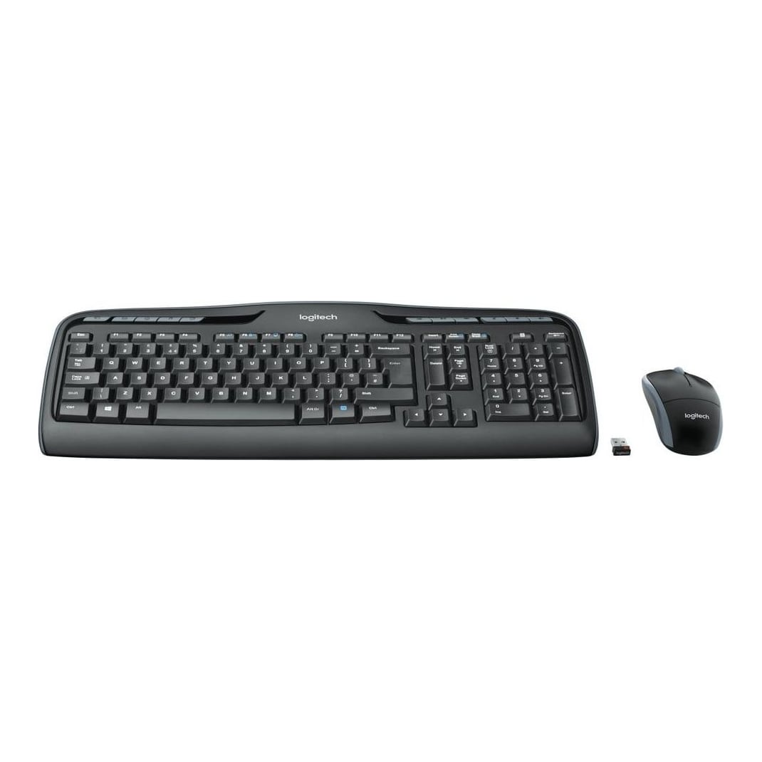 Logitech Wireless Combo MK330, Full-size (100%), Wireless, USB, QWERTZ, Black, Mouse included
