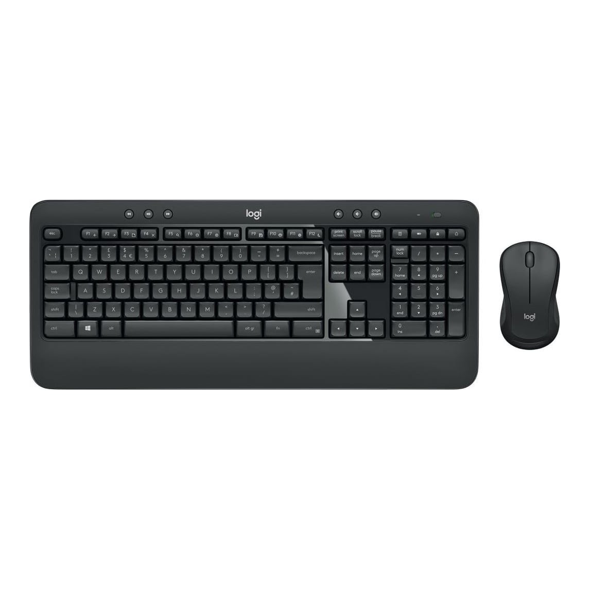 Logitech MK540 Advanced, Wireless, RF Wireless, Membrane, QWERTZ, Black, White, Mouse included