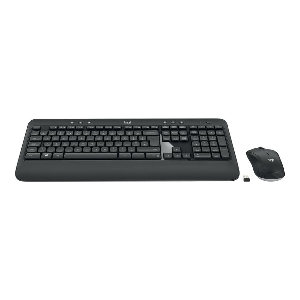 Logitech MK540 Advanced, Wireless, RF Wireless, Membrane, QWERTZ, Black, White, Mouse included