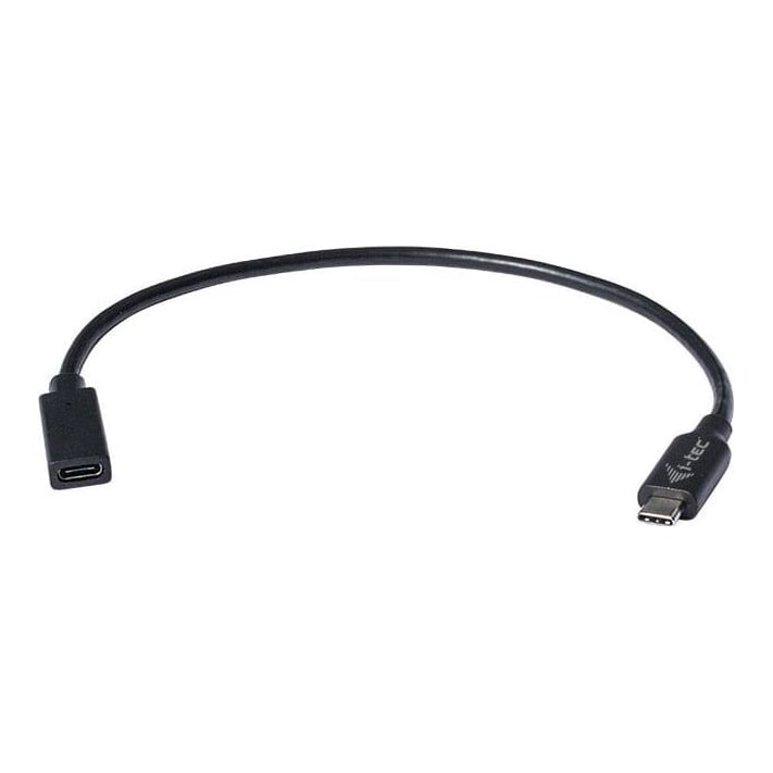 i-tec USB-C Extension Cable (30 cm), 0.3 m, USB 3.1 Type-C, USB 3.1 Type-C, Black