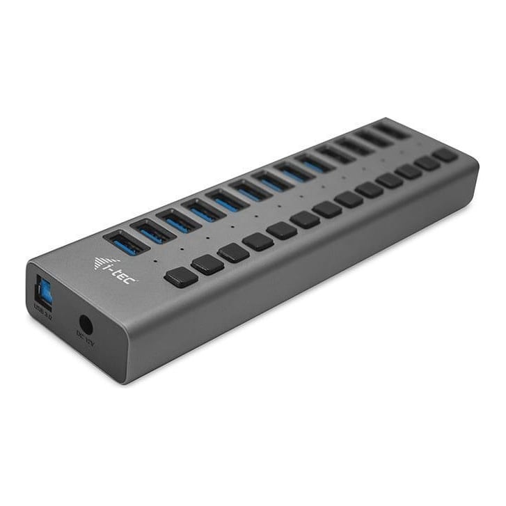i-tec USB 3.0 Charging HUB 13port + Power Adapter 60 W, Indoor, AC, Grey
