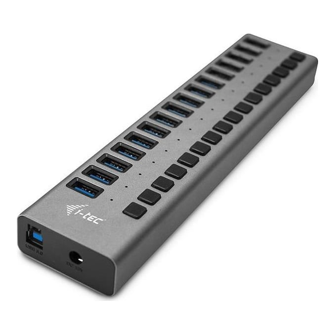 i-tec USB 3.0 Charging HUB 16port + Power Adapter 90 W, Indoor, AC, Grey