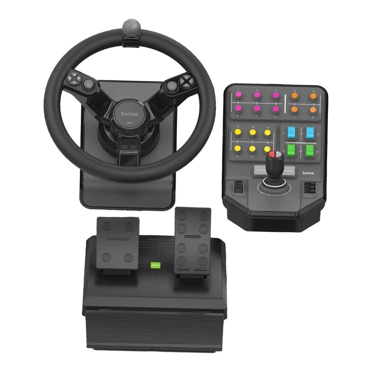 Logitech G G Heavy Equipment Bundle (Farm Sim Controller), Steering wheel + Pedals, PC, Analogue / Digital, 900°, Wired, USB
