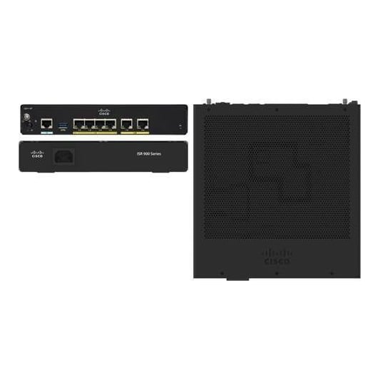 Cisco C921-4P, Ethernet WAN, Gigabit Ethernet, Black