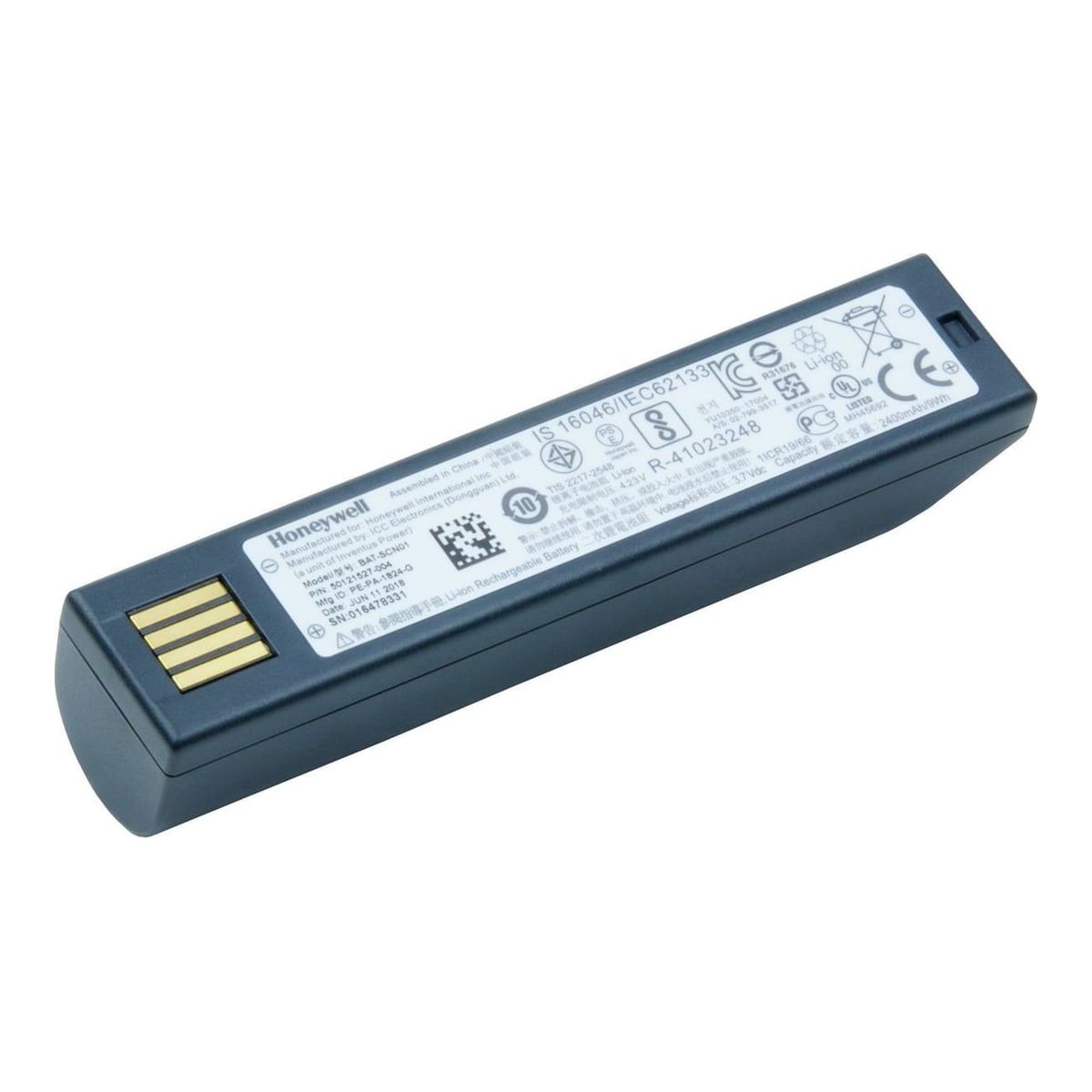 Honeywell BAT-SCN01A, Battery, Lithium-Ion (Li-Ion), 2400 mAh, 3.7 V, 1 pc(s)