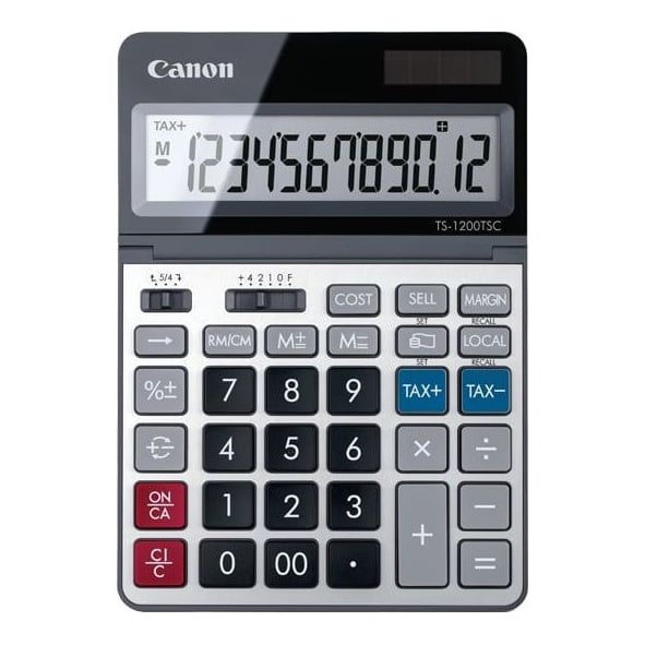 Canon TS-1200TSC, Desktop, Basic, 12 digits, Display tilting, Battery, Metallic