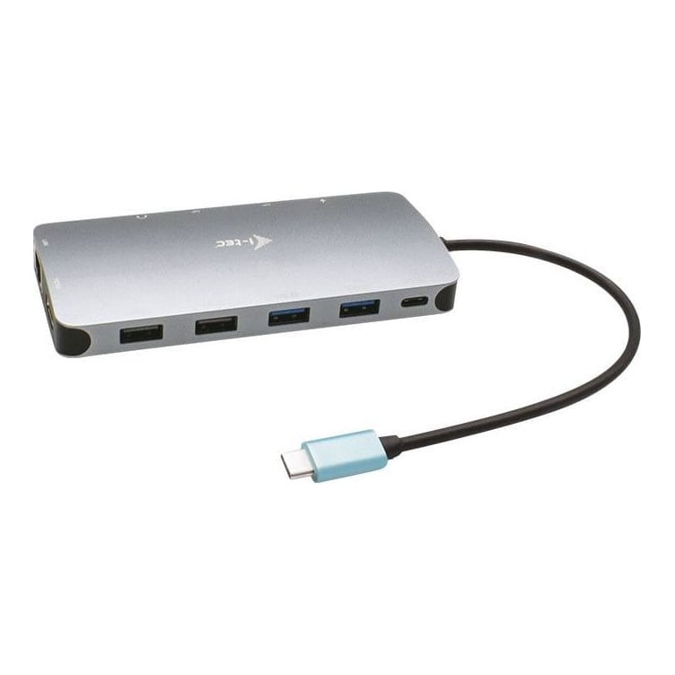 i-tec Metal USB-C Nano 3x Display Docking Station + Power Delivery 100 W, Wired, USB 3.2 Gen 1 (3.1 Gen 1) Type-C, 100 W, 3.5 mm, 10,100,1000 Mbit/s, Silver