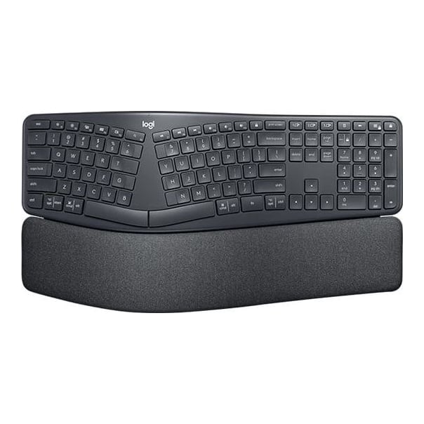 Logitech ERGO K860, Full-size (100%), Wireless, RF Wireless + Bluetooth, QWERTZ, Graphite