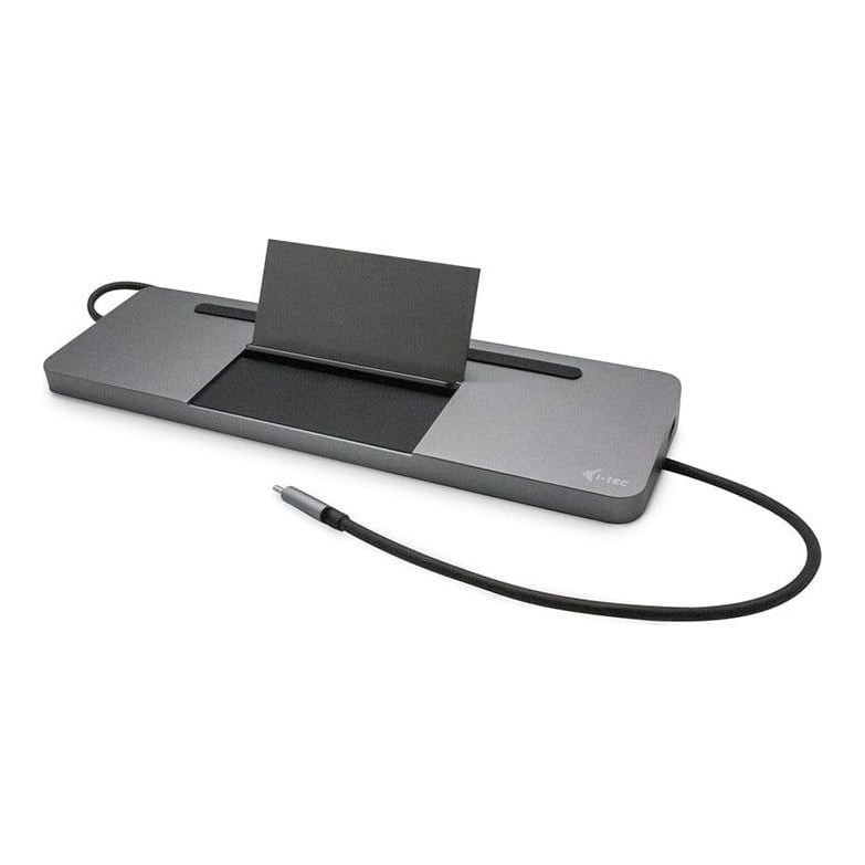 i-tec Metal USB-C Ergonomic 4K 3x Display Docking Station + Power Delivery 85 W, Wired, USB 3.2 Gen 1 (3.1 Gen 1) Type-C, 85 W, 3.5 mm, 10,100,1000 Mbit/s, Grey
