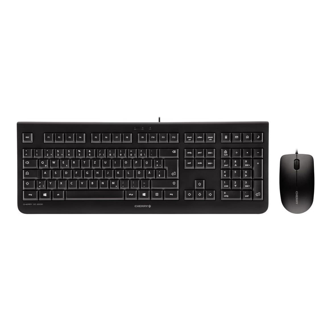 CHERRY DC 2000, Wired, USB, Mechanical, AZERTY, Black, Mouse included
