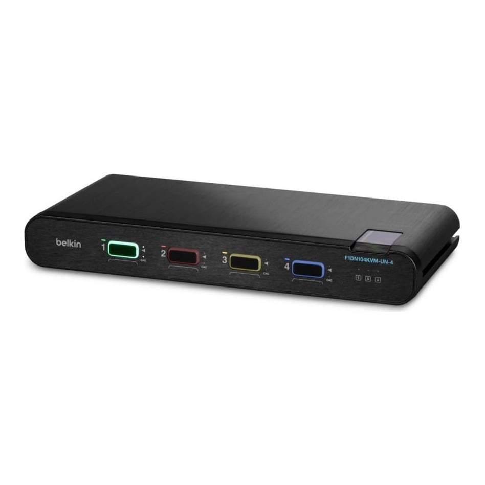 Linksys Belkin F1DN104KVM-UN-4, 3840 x 2160 pixels, 4K Ultra HD, Black