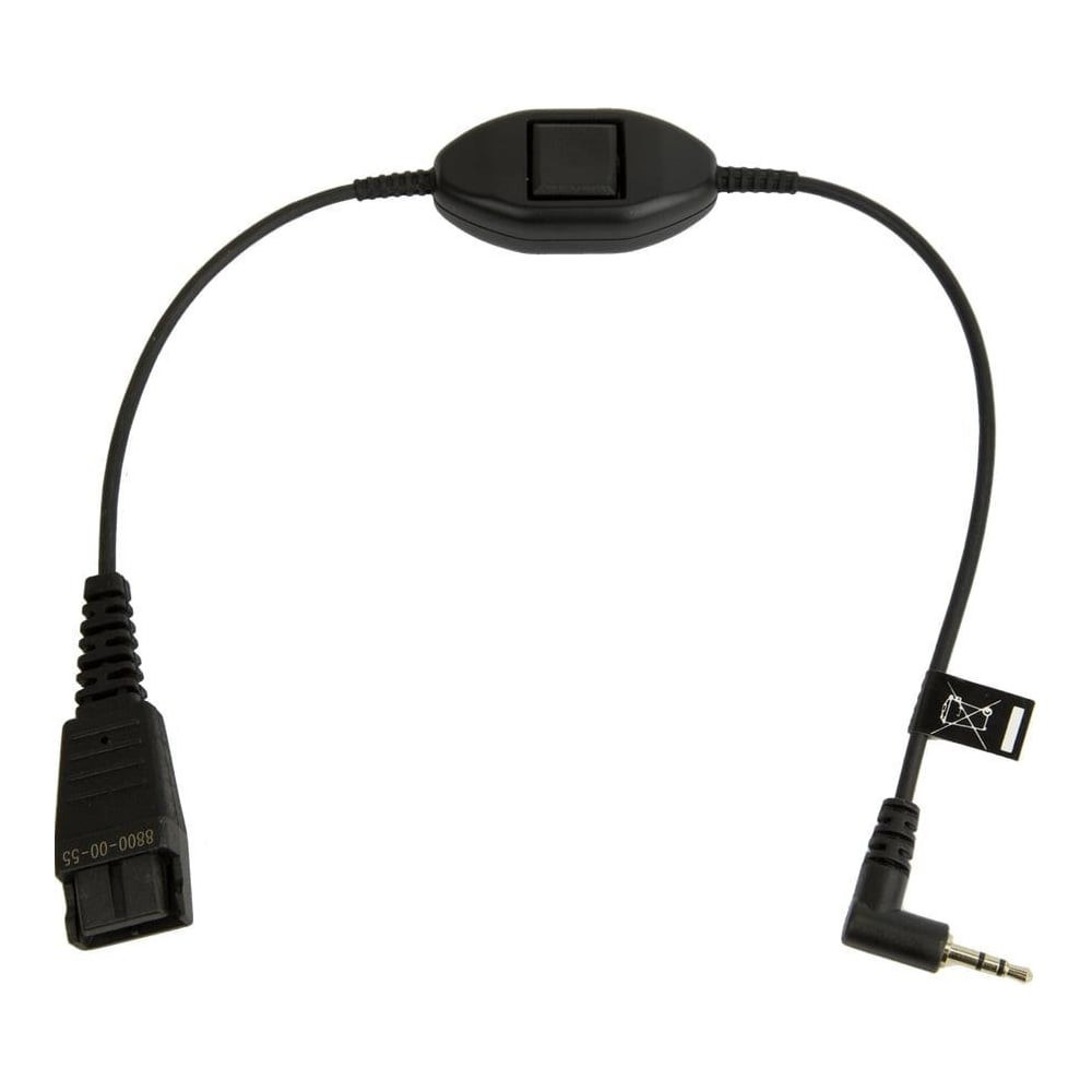 Jabra 8800-00-55, QD, Male, 2.5mm jack, Male, 0.3 m, Black