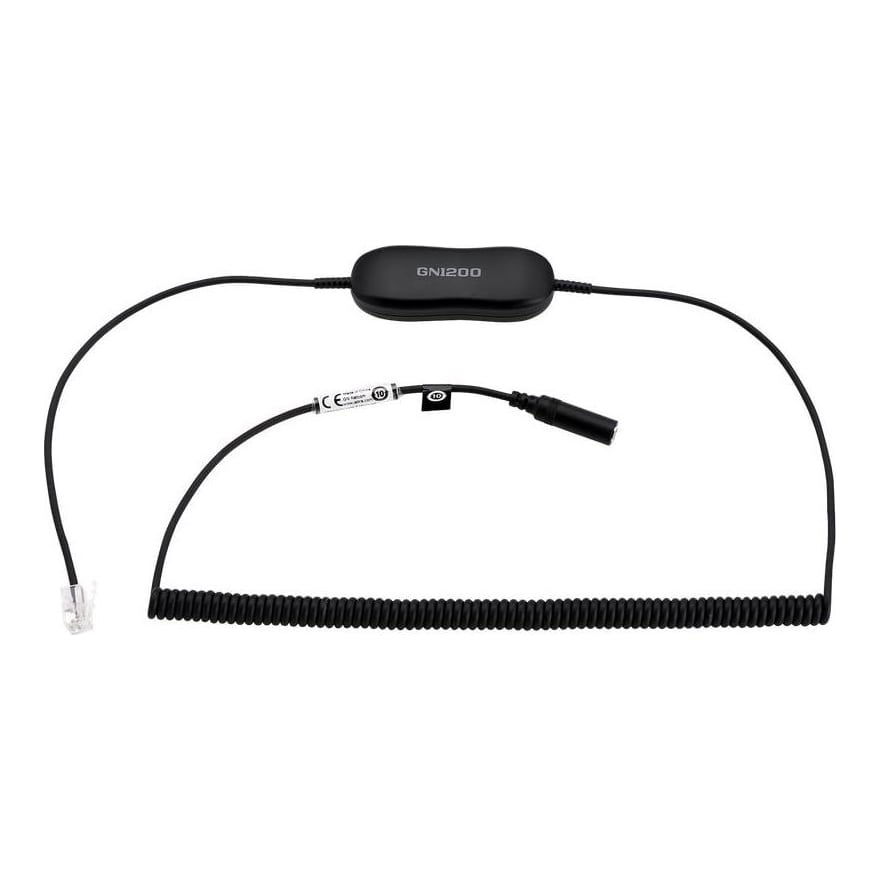 Jabra GN 1200 3,5 jack - Mod Plug 2m, Cable, Black