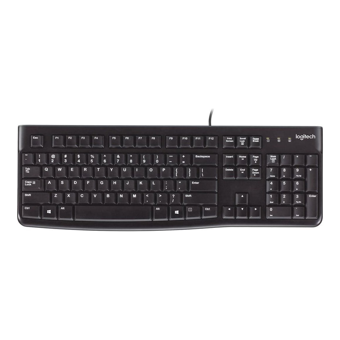 Logitech Keyboard K120 for Business, Wired, USB, QWERTY, Black