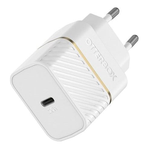 OtterBox EU Wall Charger 20W - 1X USB-C 20W USB-PD, Cloud Dust White, Indoor, AC, 5 V, White