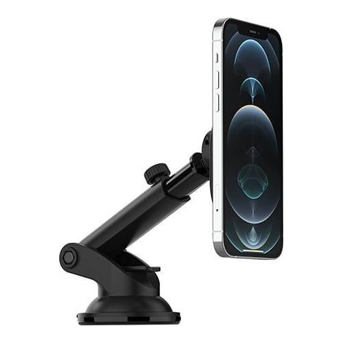 OtterBox Wireless Car Dashboard and Windshield Mount for MagSafe, Strong Magnetic Alignment and Attachment with MagSafe, Easily Adjustable and Secure Design, Compatbile with iPhone 14/iPhone 13/iPhone 12 Series, Black, Mobile phone/Smartphone, Passive holder, Car, Black