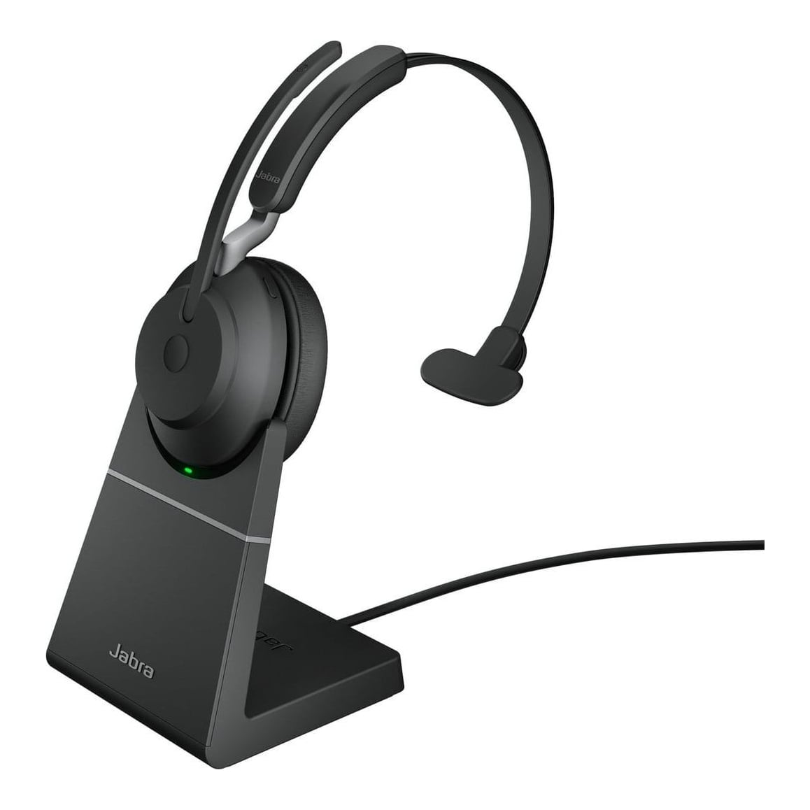 Jabra Evolve2 65 USB-A UC Mono with Charging Stand - Black, Wireless, Office/Call center, 20 - 20000 Hz, 99.2 g, Headset, Black