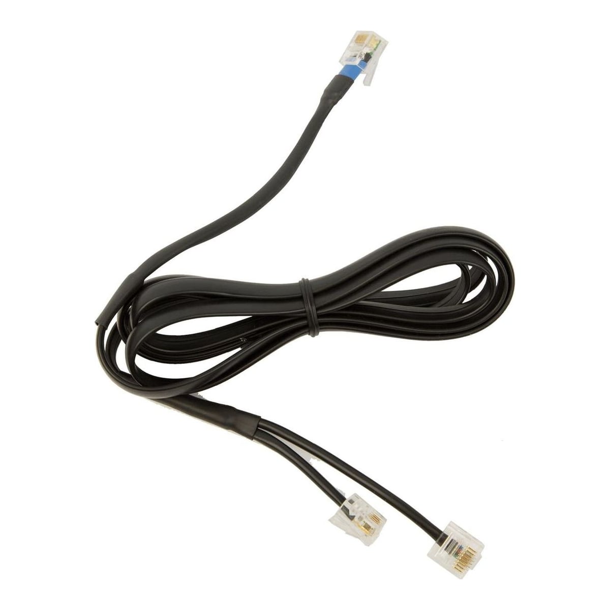 Jabra DHSG cable, Male, Male, Black, Flat, China, 80 mm