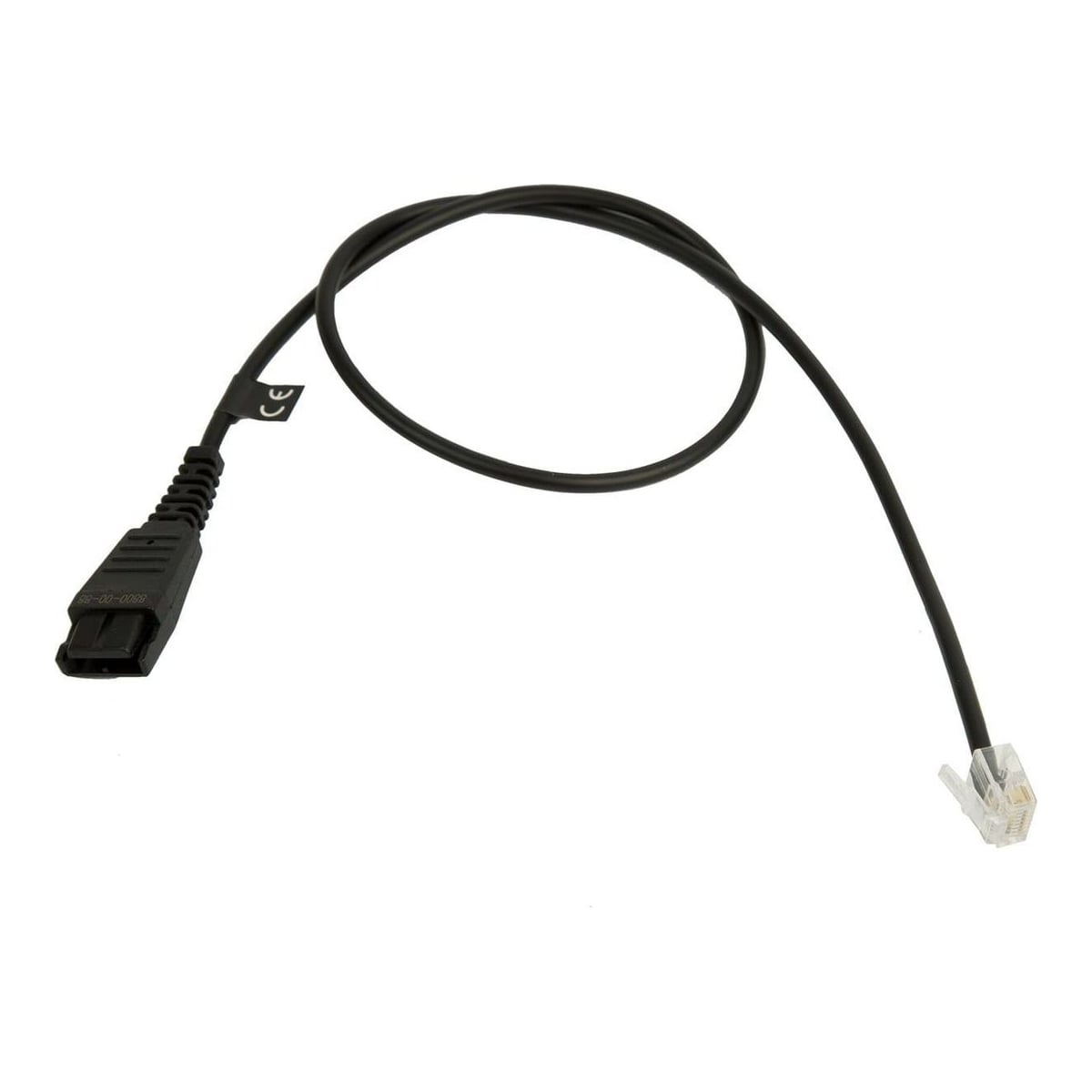 Jabra LINK STRAIGHT MOD, 0.5 m, QD, RJ45, Black, Male, Male