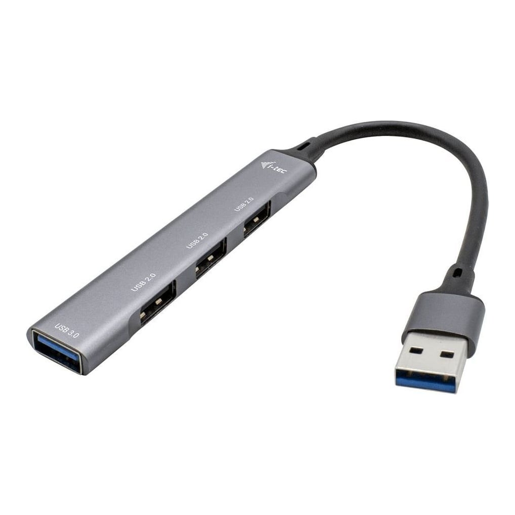 i-tec Metal USB 3.0 HUB 1x USB 3.0 + 3x USB 2.0, USB 3.2 Gen 1 (3.1 Gen 1) Type-A, USB 2.0, USB 3.2 Gen 1 (3.1 Gen 1) Type-A, Metallic, Metal, 0.19 m, Android