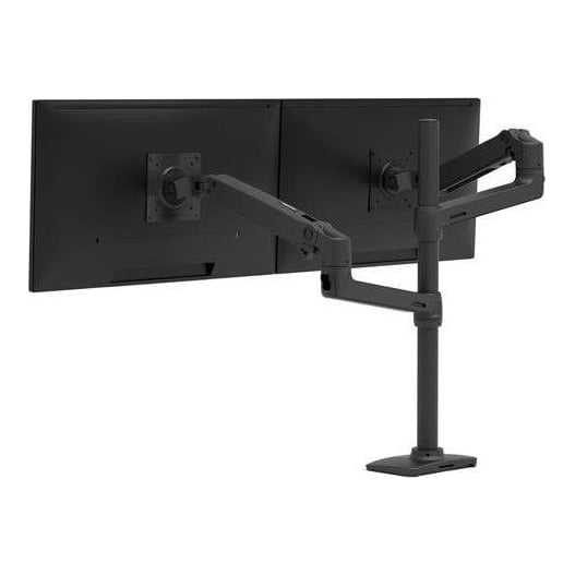 Ergotron LX Series LX Dual Stacking Arm, Tall Pole, Matte Black, Clamp, 20 kg, 101.6 cm (40"), 100 x 100 mm, Height adjustment, Black