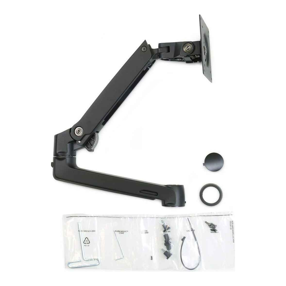 Ergotron LX Arm, Extension and Collar Kit (matte black), 11.3 kg, Black