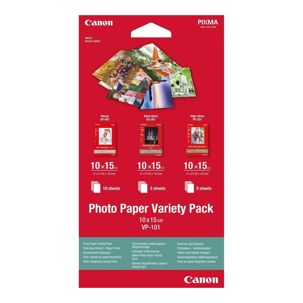 Canon VP-101 Photo Paper Variety Pack 4x6” - 20 Sheets