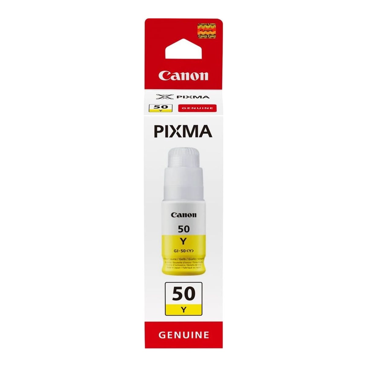 Canon GI-50 Y, High Yield, Ink Bottle, Yellow, Yellow, Pigment-based ink, 1 pc(s), 7700 pages