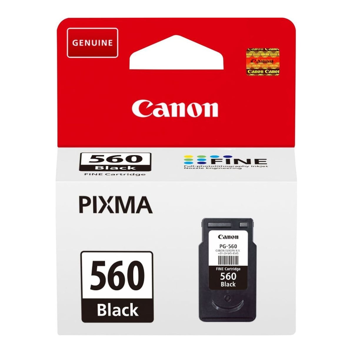 Canon PG-560 Black Ink Cartridge, Black, Pigment-based ink, 7.5 ml, 1 pc(s), 180 pages