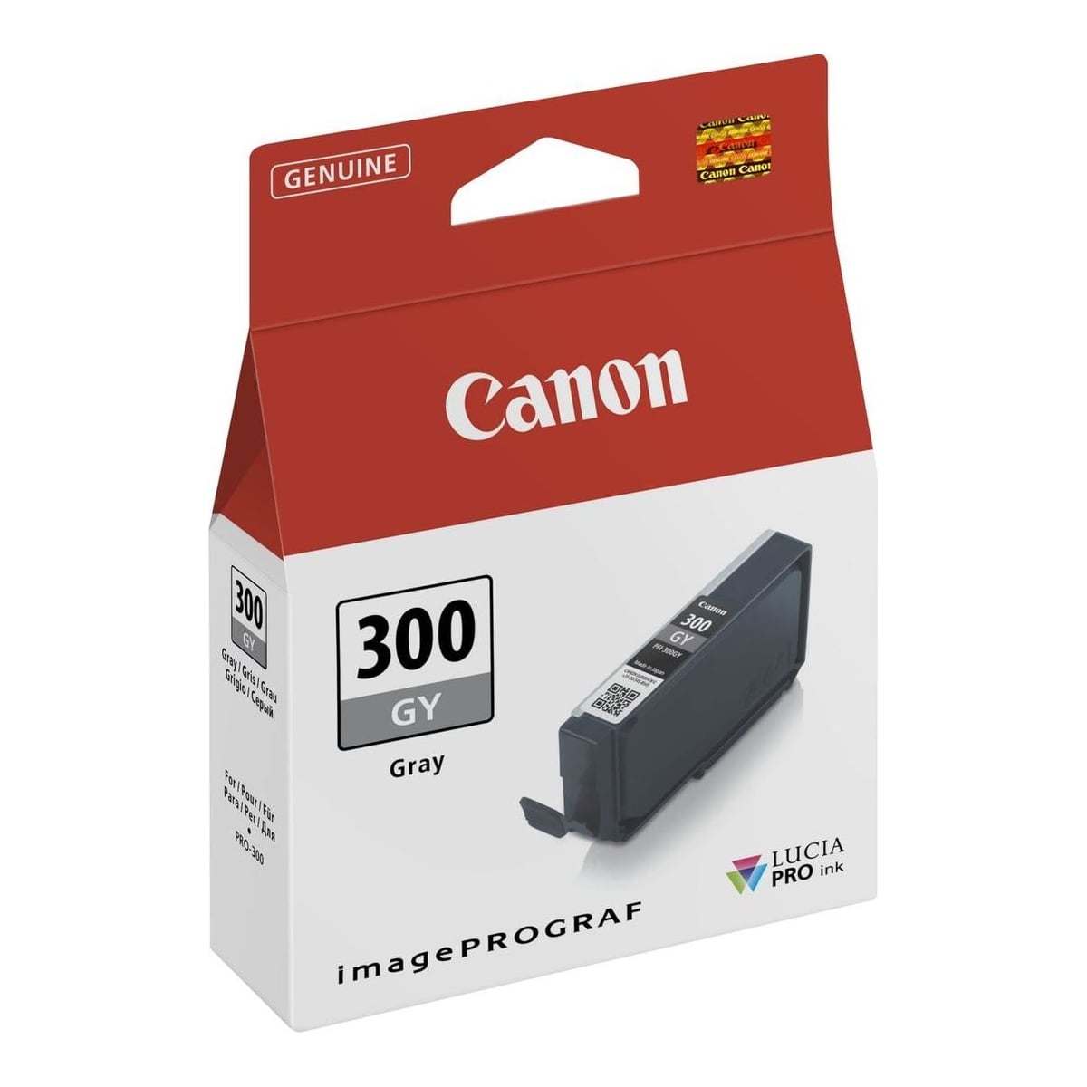 Canon PFI-300GY Grey Ink Cartridge, Grey, 1 pc(s), 236 pages, Single pack